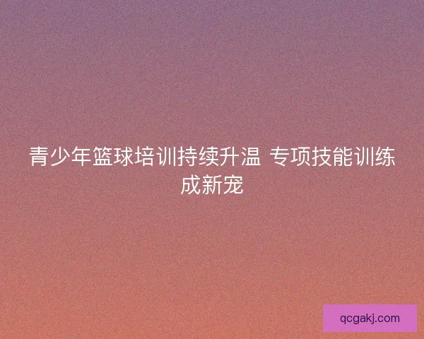 青少年篮球培训持续升温 专项技能训练成新宠